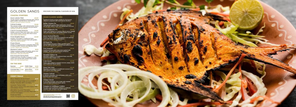 Chef Ralph Goa Menu Golden Sands – Modern Goan Indian & Portuguese Dining, Leicester